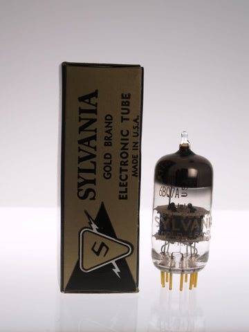 GB 5687 NOS Black Plate Sylvania Gold Brand Audiophile Tube Square Getter Nib New in Box Sale