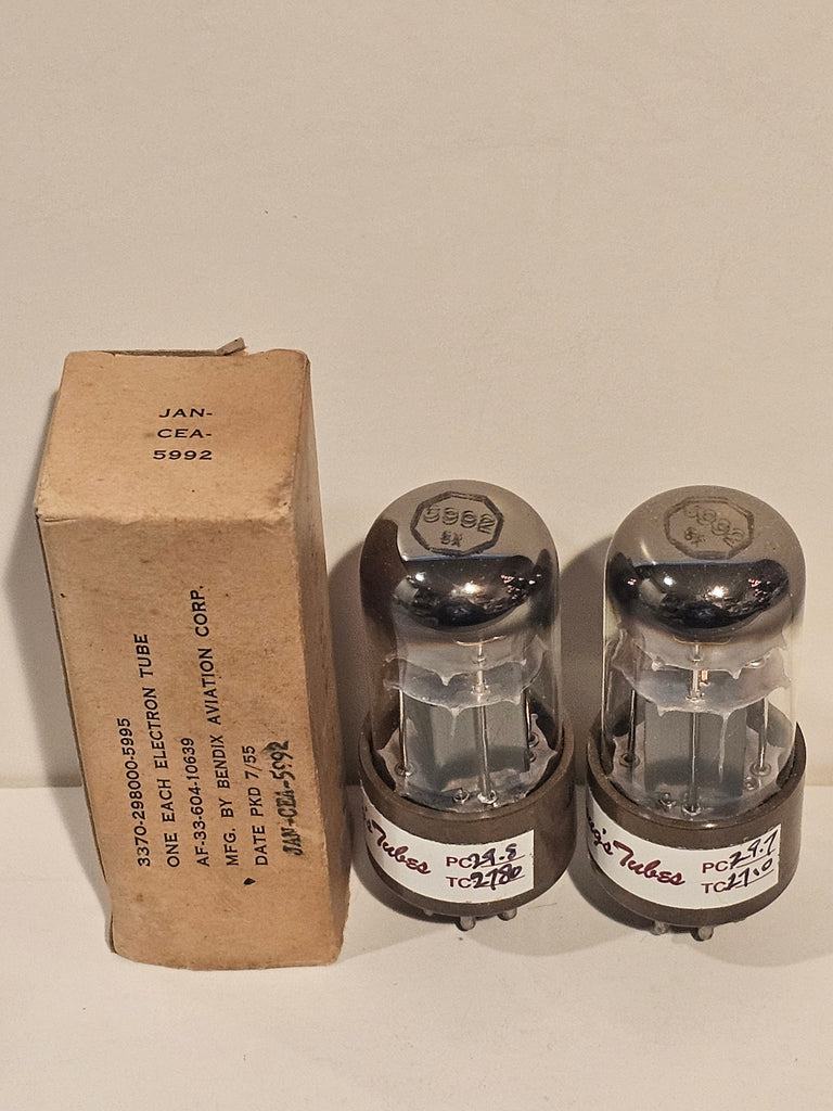 Bendix CEA JAN 5992 Matched Pair