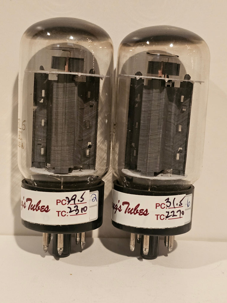 Matched Pair Sylvania 6L6GC