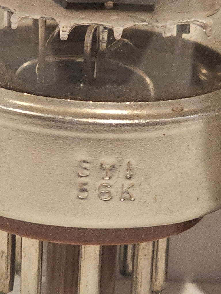 Matched Pair Amperex EL34 Metal Base Disc Getter